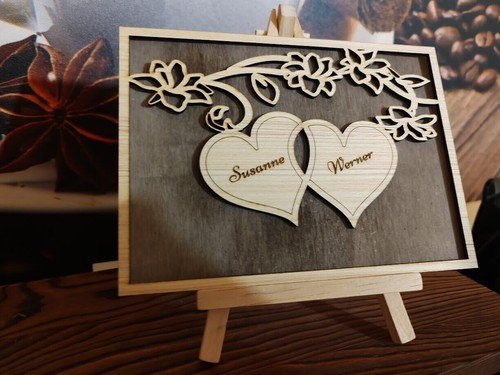 Hochzeit holzherz liebe - hochzeit,