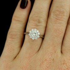 2,60 Kt Rund Diamant Cluster