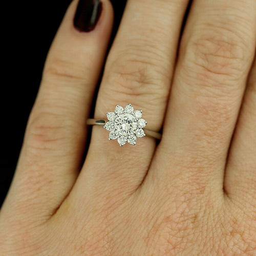 Rund diamant cluster - kt,
