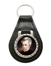 President Andrew Jackson Leder Schlüsselanhänger