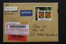 BRD  MiNr 2534 Oberrandeckpaar  MeF in Tschechei. 15.1.2009 exakt portogerecht