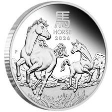 LUNAR PFERD 2026- 999 SILBER -