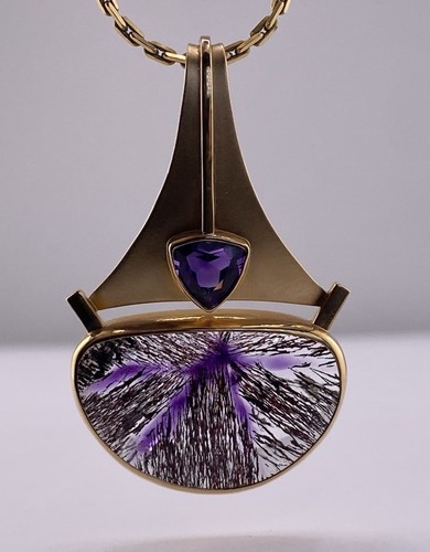 14k gold amethyst - gold,