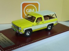 (KI-10-38) GIM 070a Chevrolet Blazer K5 Open Top gelb/weiß 1978 in 1:43 in OVP