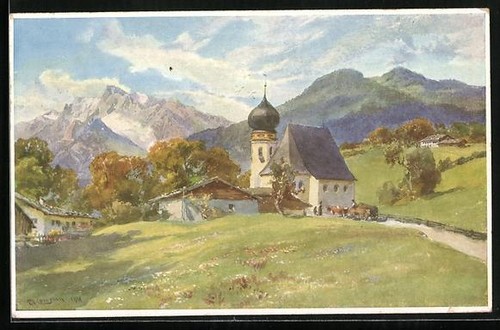 Künstler edward theodore - künstler-ak,