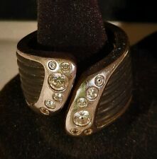 Ring 925 Silber Kautschuk  12 Zirkone