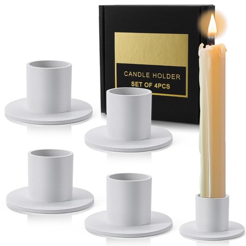 Kerzenständer weiß metall - kerzenständer,