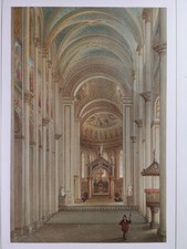 Große Chromolithographie von 1879. Der Dom zu Speier. Caspar Scheuren pinx.: