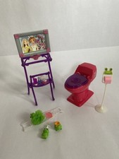X Barbie Glam Badezimmer Set Toilette und Zubehör