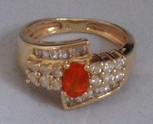 Ring feueropal opal 1 00 - ring,