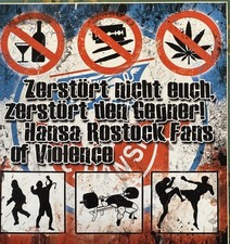 Aufkleber FC Hansa Rostock - Zerstört nich euch...