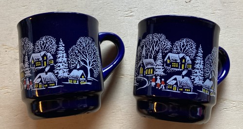 Blaue glühwein tassen mit - glühwein,