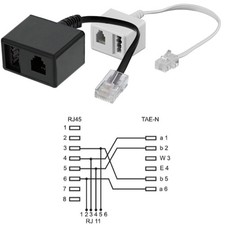 TAE Adapter RJ45-Stecker auf