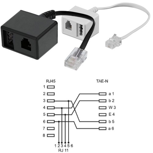 Tae adapter rj45 stecker - tae, auf