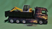 Tekno 75064 _Svetsab_ Scania 4a Haklenlader + 15cbm Mulde WSI + Siku Minibagger