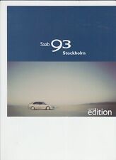 Saab 9-3 (93) Stockholm 2002 limited edition belgian market Prospekt  / Depliant