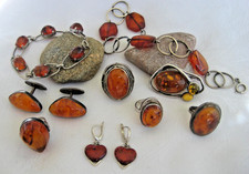 Silber bernstein schmuck - &,