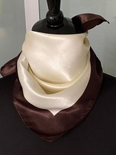 Vintage Damen Tuch Halstuch Kopftuch Schultertuch Größe 49,5 cm x 49 cm,  Weiss