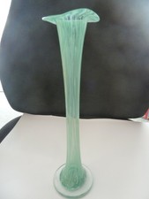 Blumenvase Grün mit Weiß Höhe 30 cm