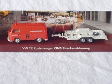 43. Wiking 1:87 VW T2 Kasten mit Anhänger "ONS Rennstreckensicherung" -OPV Werbe
