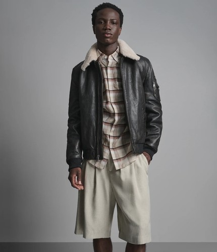 Echt leder jacke - leder,