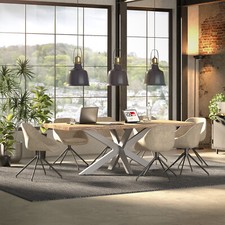 SPIDER Tischgestell Tischuntergestell Edelstahl Tischkufen X-Form Kreuzgestell