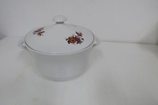 große  Suppenterrine/ Schüssel m. Deckel  - Blumen