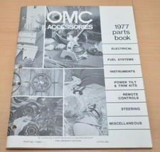 OMC Johnson Evinrude 1977 Parts Accessories Catalog Bootsmotor Ersatzteilliste 