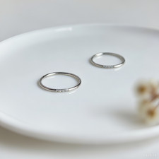 Zarter Gold Silber Stapelring