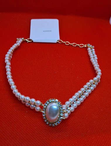 Collier mit perlen und - collier,