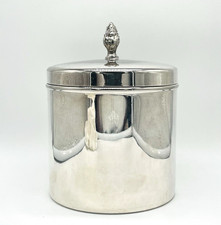 Tolle antik Tabak Box Zucker Tee Biskuit Dose England versilbert