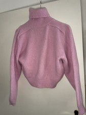Rosa Damen Pullover Rollkragen