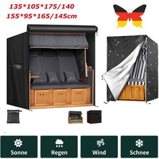 420D Strandkorb Schutzhülle Abdeckhaube Plane Abdeckung mit Reißverschluss XXL