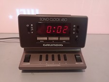 Grundig Sono Clock 450 Tischuhr FM Radio Wecker Nachttisch 1980er Jahre Vintage