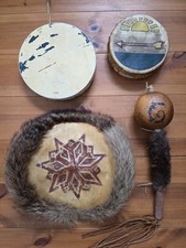 Indianer Hobby Native American Hobbyauflösung Rohhaut Schild Trommeln Rassel