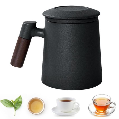 Teetasse mit deckel und sieb - mit,