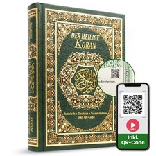 Kompletter Koran Deutsch Arabisch Transkription Hardcover New Edition Grün