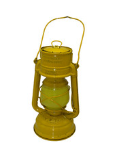 Petroleumlampe Feuerhand 276 Baby Spezial Sturmkappe gelb Jena Glas Lampe Top