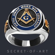 Freimaurer Ring Masonic Silber