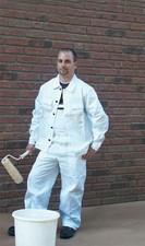 Arbeitsjacke Bundjacke Maler Tapezierer Lackierer Jacke weiß  Gr. 52 (452)