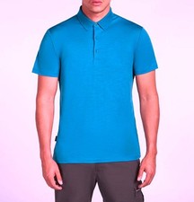 Icebreaker Polo 100% Merino Wolle Poloshirt Shirt Herren Gr.M Lite Serie 154257