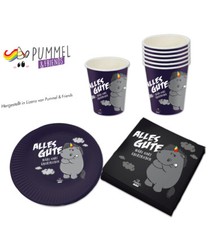 Partygeschirr Grummel Einhorn Pummel&Friends Teller Servietten Becher 12345913F