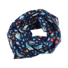 Damen-Rundschal Loop Fische