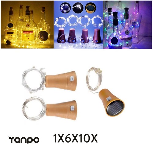 10x solar weinflaschen led - 10x,