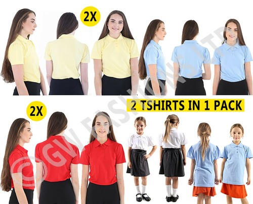 Mädchen uni polo tee - 2,