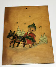 Sandmännchen Bild - Sandmann mit Pony Schlitten im Schnee Winter   DDR 1960-70er