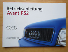 AUDI Avant RS2 Betriebsanleitung ohne Eintrag "01/1994" neuwertig