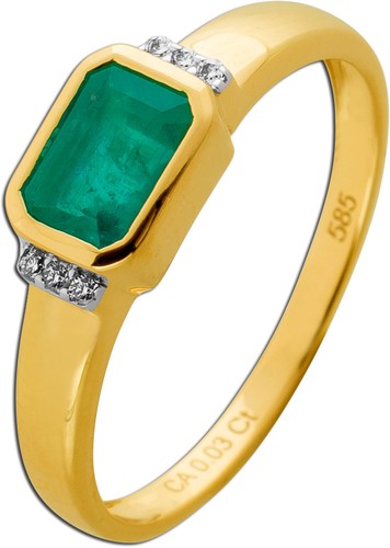 Smaragd ring gold 585 - smaragd,
