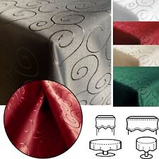 Tischdecke Stofftischdecke Ornamente in 33 Größen Bügelfrei Rund Eckig Oval 60°C