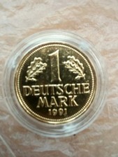 1 DM vergoldet